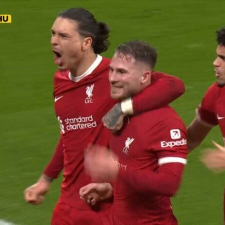 Liverpool odpowiedział Arsenalowi i Manchesterowi City. Co za gol Alexisa Mac Allistera! [WIDEO]